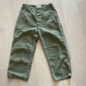 Size 27 military pants herringbone cotton from The Great